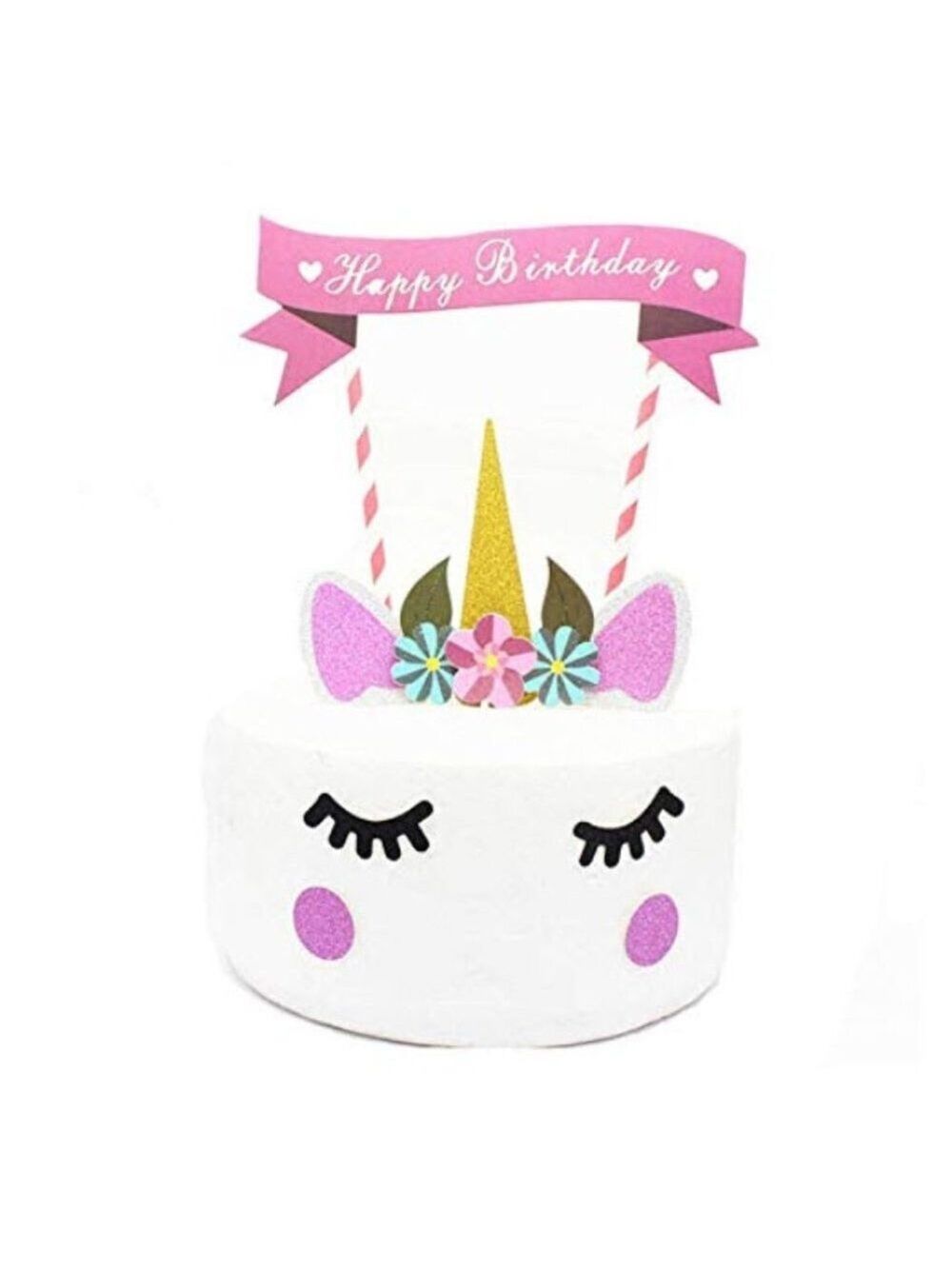 Unicorn Birthday Party Cake topper decorations